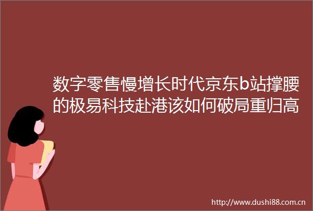 数字零售慢增长时代京东b站撑腰的极易科技赴港该如何破局重归高增轨道