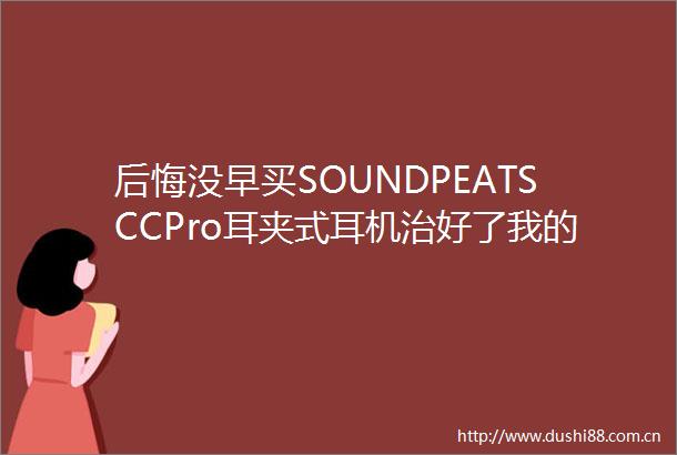 后悔没早买SOUNDPEATSCCPro耳夹式耳机治好了我的选择困难症