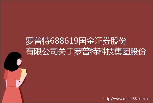 罗普特688619国金证券股份有限公司关于罗普特科技集团股份有限公司2024年年度报告的信息披露监管问询函回复的核查意见