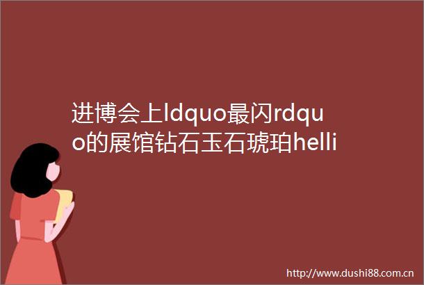 进博会上ldquo最闪rdquo的展馆钻石玉石琥珀hellip还帮你免费鉴别