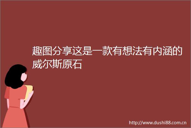 趣图分享这是一款有想法有内涵的威尔斯原石