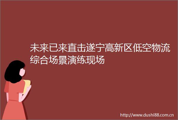 未来已来直击遂宁高新区低空物流综合场景演练现场