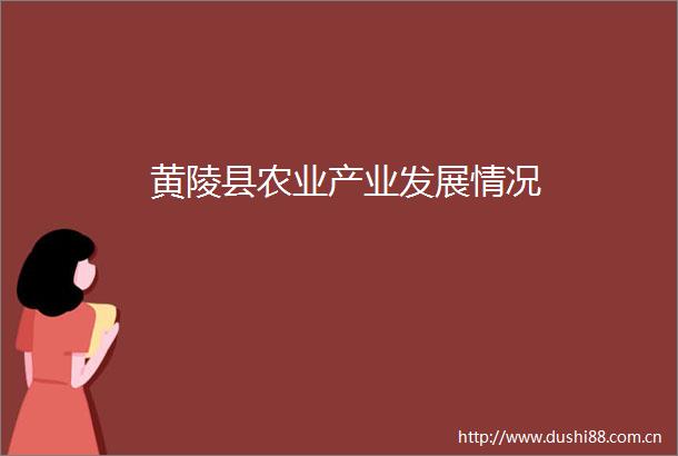 黄陵县农业产业发展情况