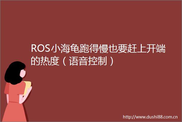 ROS小海龟跑得慢也要赶上开端的热度（语音控制）
