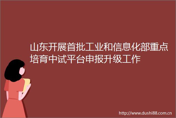 山东开展首批工业和信息化部重点培育中试平台申报升级工作