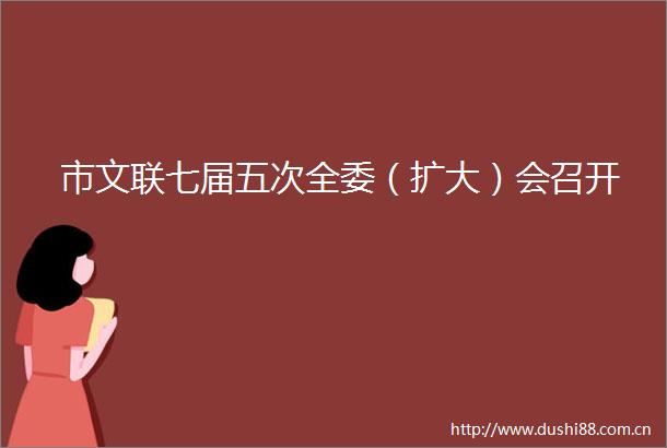 市文联七届五次全委（扩大）会召开