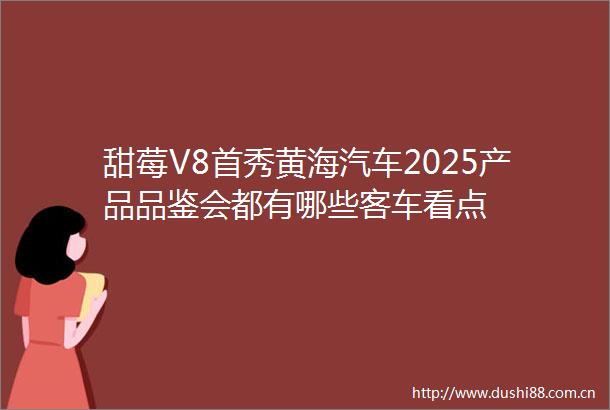 甜莓V8首秀黄海汽车2025产品品鉴会都有哪些客车看点