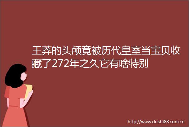 王莽的头颅竟被历代皇室当宝贝收藏了272年之久它有啥特别