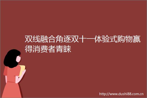 双线融合角逐双十一体验式购物赢得消费者青睐
