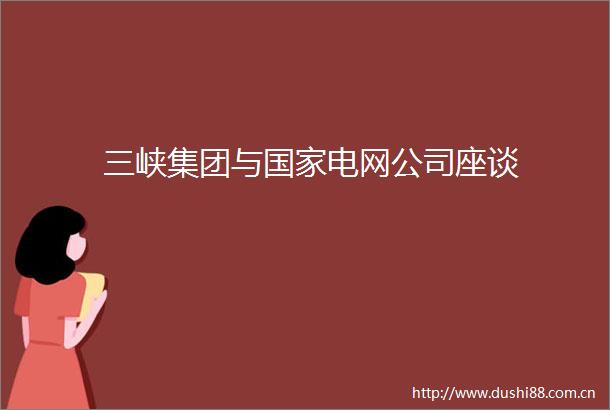 三峡集团与电网公司座谈