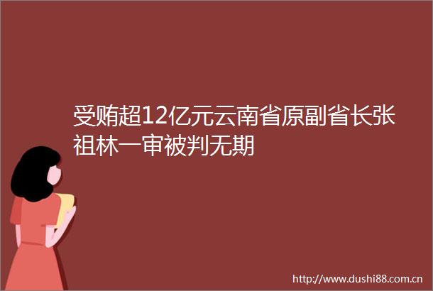 超12亿元云南省原副省长张祖林一审被判无期