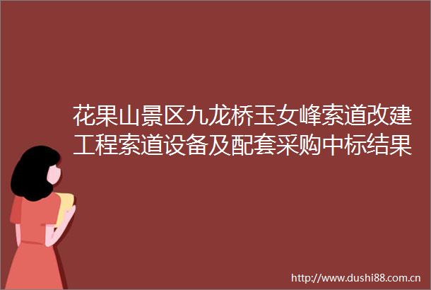 花果山景区九龙桥玉女峰索道改建工程索道设备及配套采购中标结果公告1