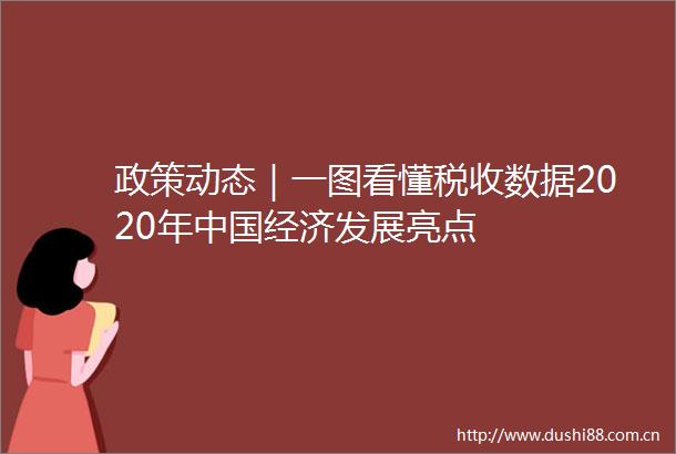 政策动态｜一图看懂税收数据2020年经济发展亮点