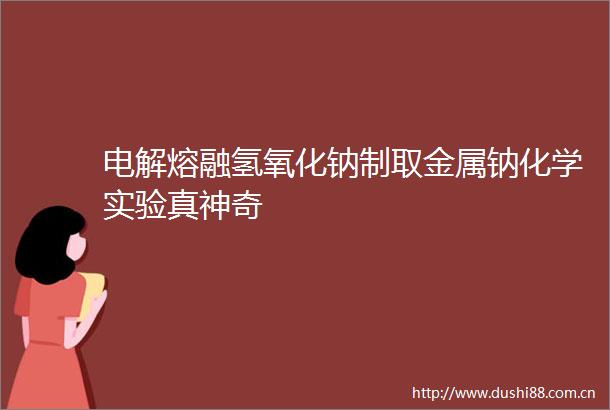 电解熔融氢氧化钠制取金属钠化学实验真神奇