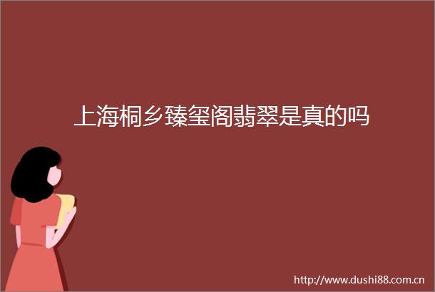 上海桐乡臻玺阁翡翠是真的吗
