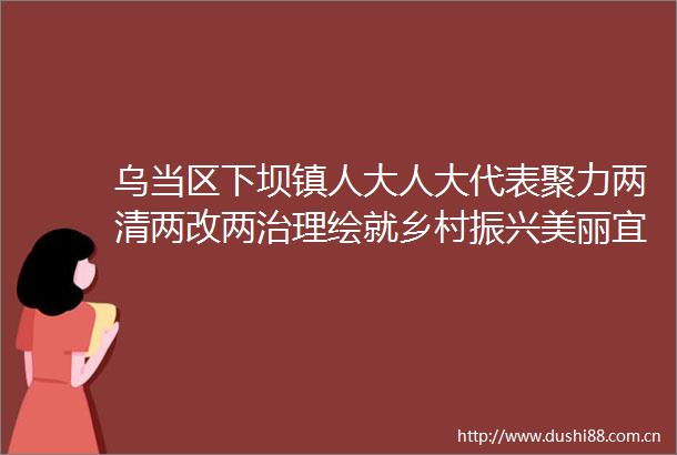 乌当区下坝镇人大人大代表聚力两清两改两治理绘就乡村振兴美丽宜居新画卷