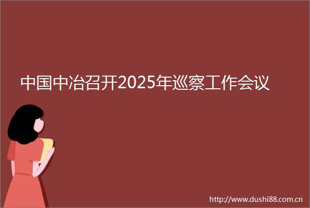 中冶召开2025年巡察工作会议