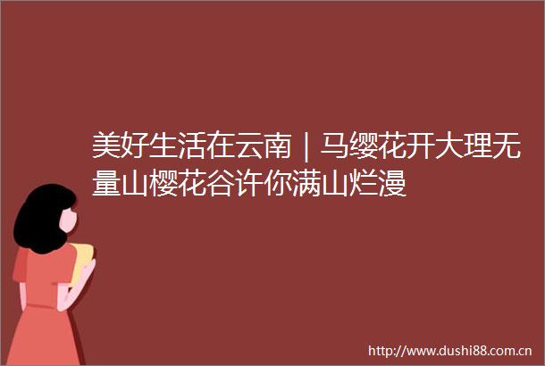 美好生活在云南｜马缨花开大理无量山樱花谷许你满山烂漫