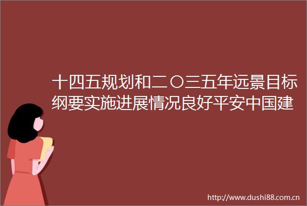 十四五规划和二〇三五年远景目标纲要实施进展情况良好平安建设成效明显
