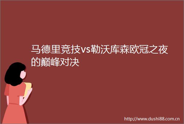马德里竞技vs勒沃库森欧冠之夜的巅峰对决