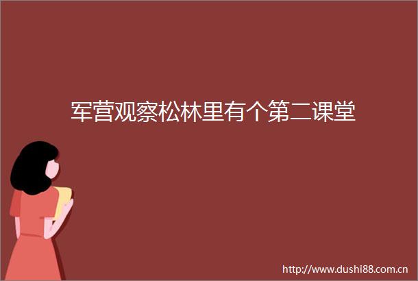 军营观察松林里有个第二课堂
