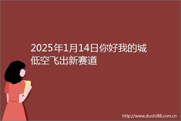 2025年1月14日你好我的城低空飞出新赛道