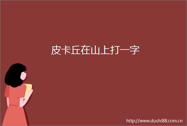皮卡丘在山上打一字