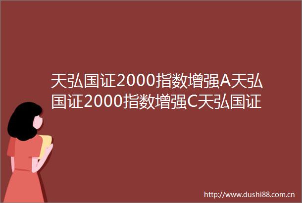 天弘国证2000指数增强A天弘国证2000指数增强C天弘国证2000指数增强型证券投资基金招募说明书更新