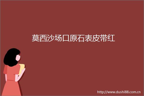 莫西沙场口原石表皮带红