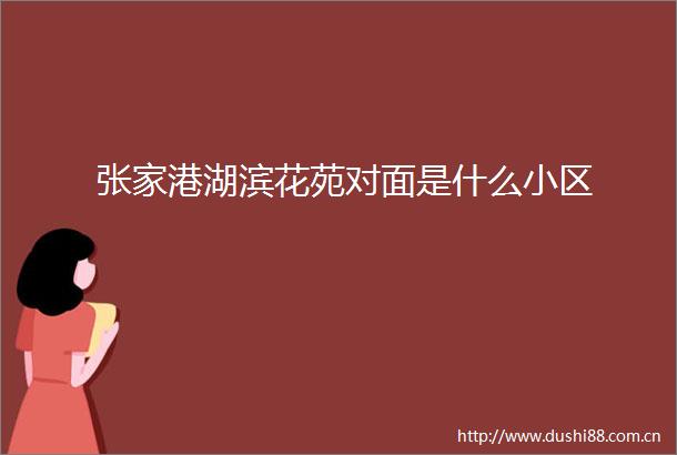 张家港湖滨花苑对面是什么小区
