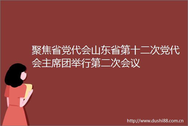 聚焦省党代会山东省第十二次党代会团举行第二次会议