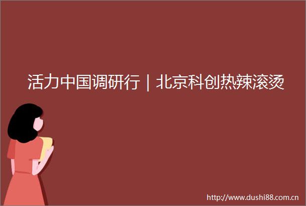 活力调研行｜北京科创热辣滚烫