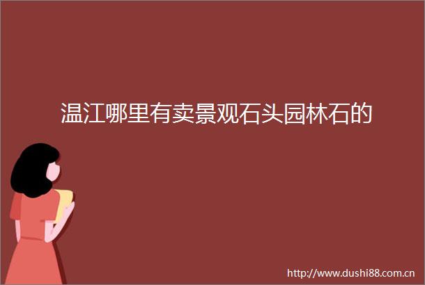 温江哪里有卖景观石头园林石的