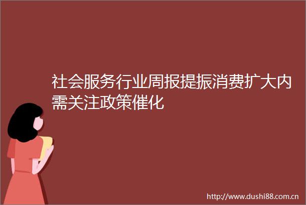 社会服务行业周报提振消费扩大内需关注政策催化