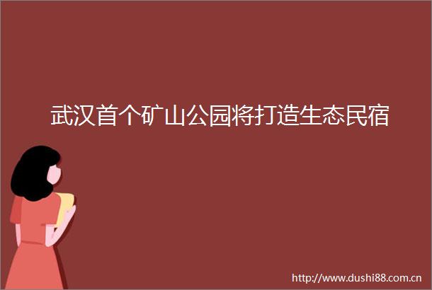 武汉首个矿山公园将打造生态民宿