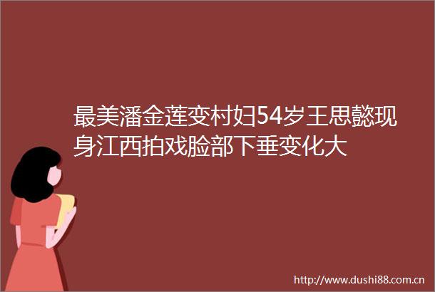 最美潘金莲变村妇54岁王思懿现身江西拍戏脸部下垂变化大