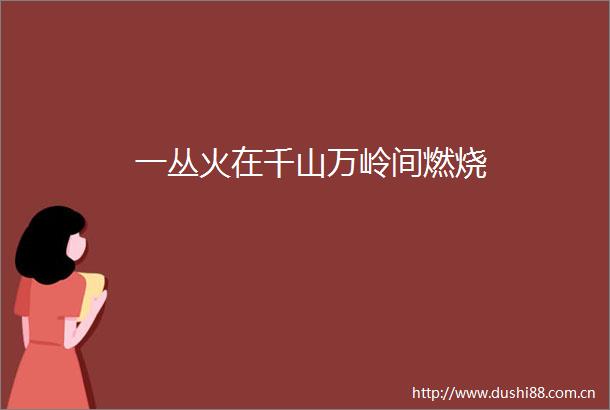 一丛火在千山万岭间燃烧