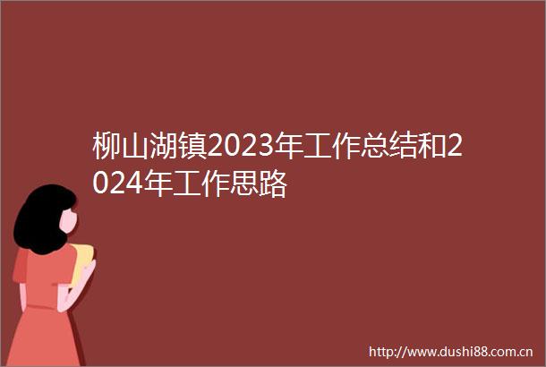 柳山湖镇2023年工作总结和2024年工作思路
