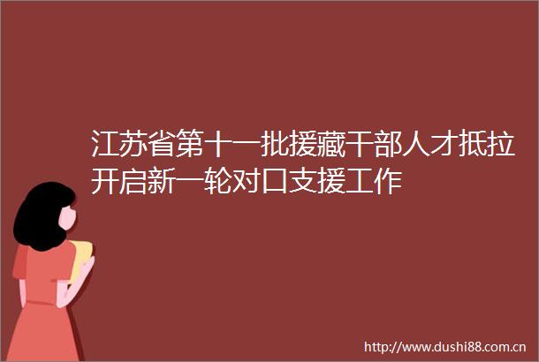 江苏省第十一批援藏人才抵拉开启新一轮对口支援工作
