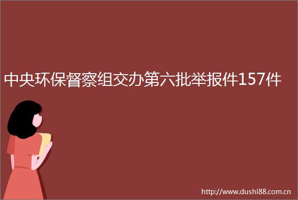 中央环保督察组交办第六批件157件