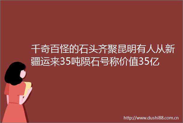 千奇百怪的石头齐聚昆明有人从新疆运来35吨陨石号称价值35亿