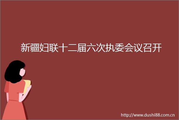 新疆妇联十二届六次执委会议召开