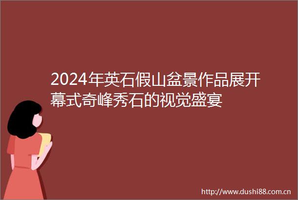 2024年英石假山盆景作品展开幕式奇峰秀石的视觉盛宴