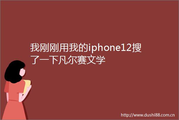 我刚刚用我的iphone12搜了一下凡尔赛文学