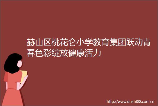 赫山区桃花仑小学教育集团跃动青春色彩绽放健康活力