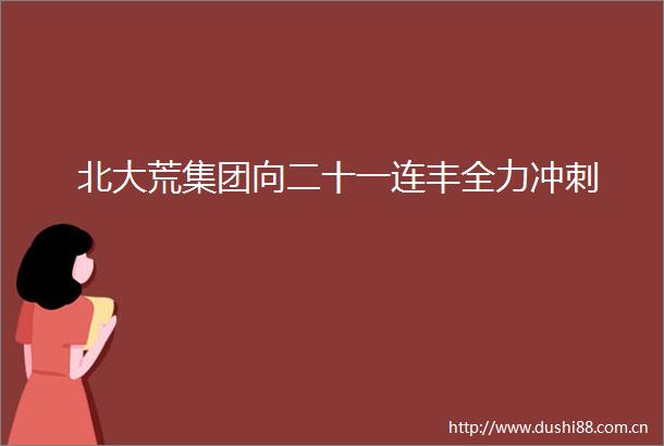 北大荒集团向二十一连丰全力冲刺