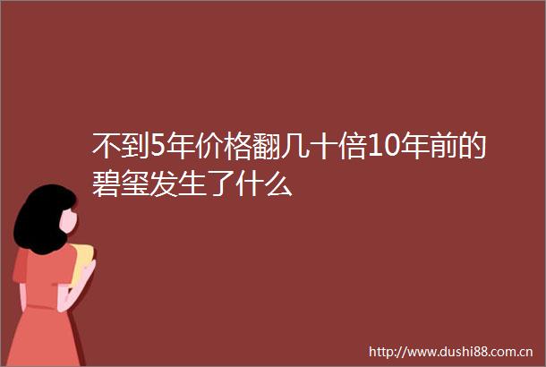 不到5年价格翻几十倍10年前的碧玺发生了什么
