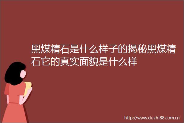 黑煤精石是什么样子的揭秘黑煤精石它的真实面貌是什么样
