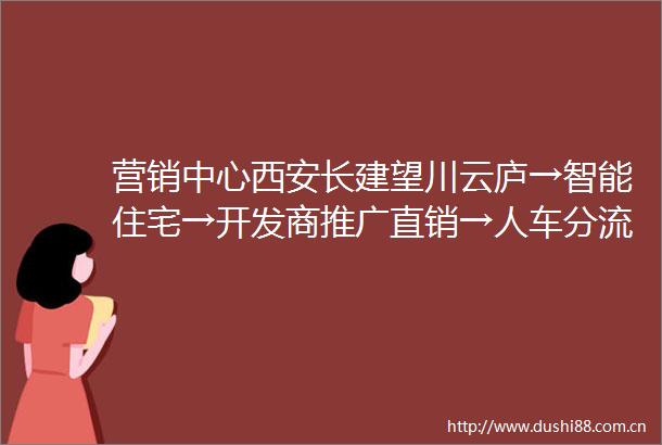 营销中心西安长建望川云庐→智能住宅→开发商推广直销→人车分流→商业街