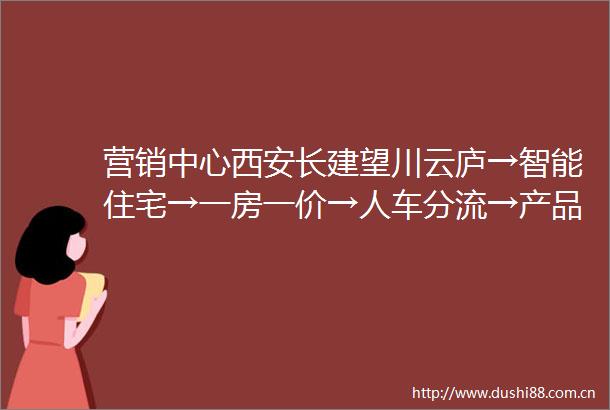 营销中心西安长建望川云庐→智能住宅→一房一价→人车分流→产品介绍